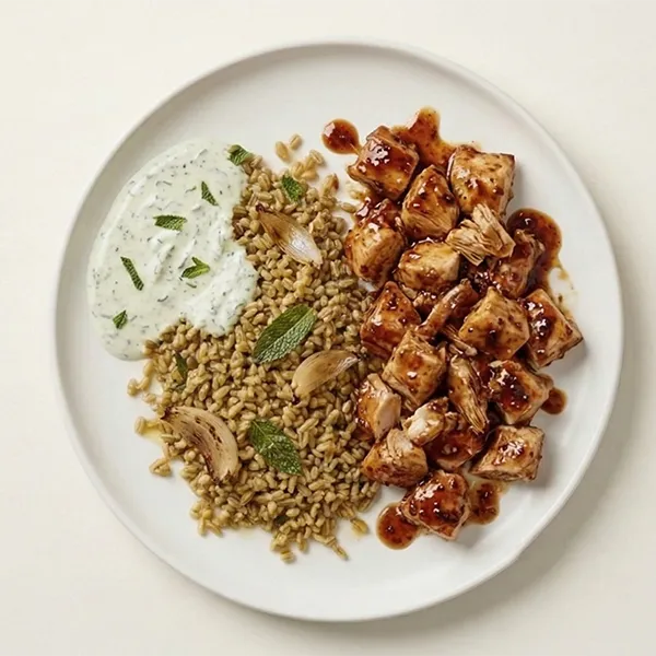 Maple Dijon Roast Chicken with Thyme Potatoes